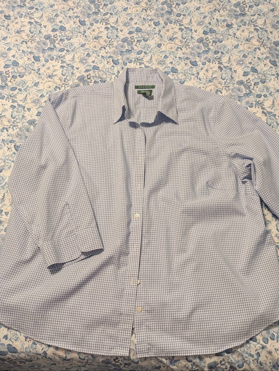 Polo Ralph Lauren Tops - Polo by Ralph Lauren Blue and White Gingham Button-Down Shirt